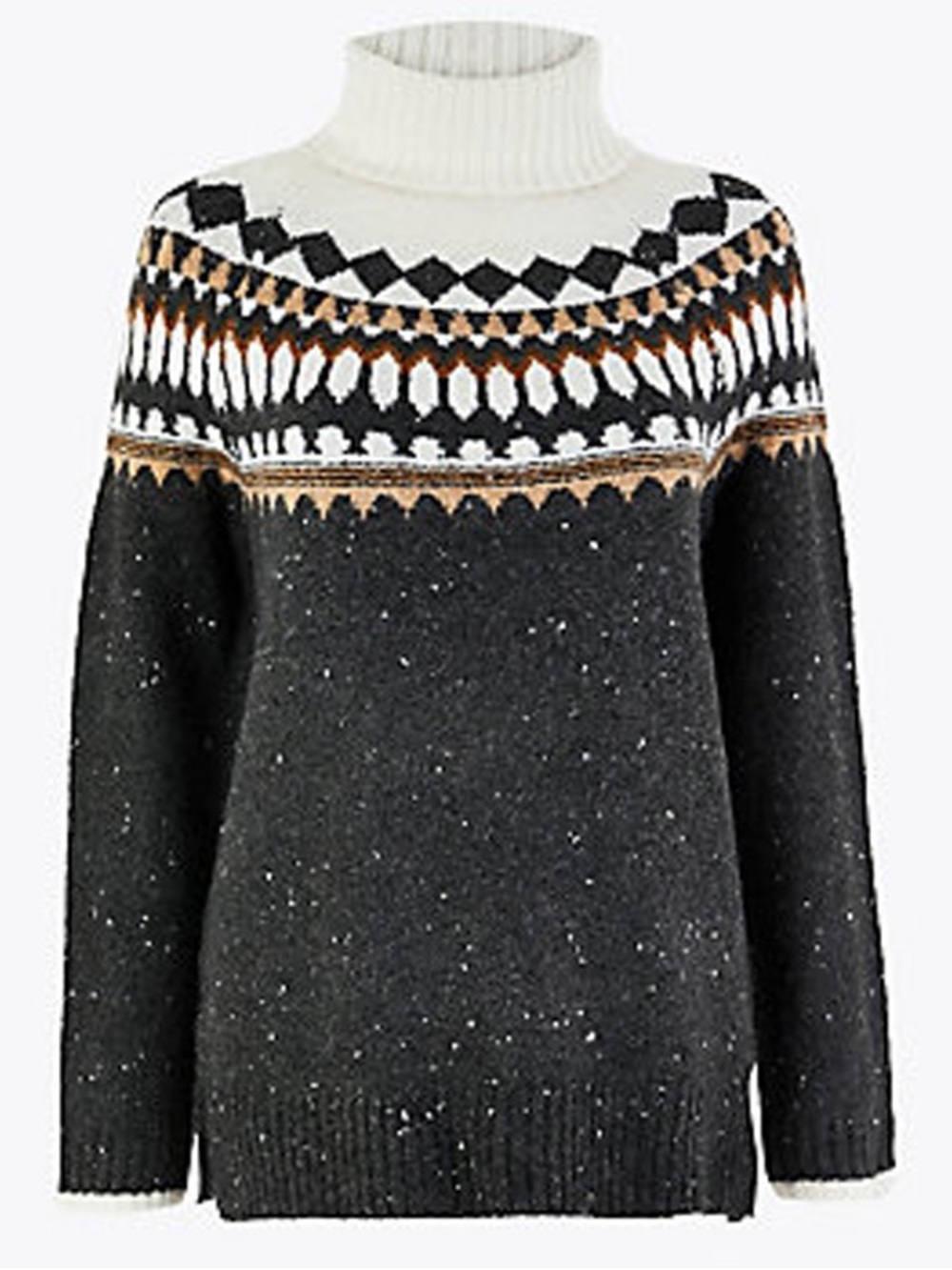 Marks & Spencer Fair Isle Roll Neck Jumper